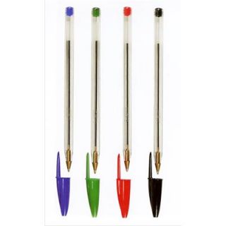 Długopis ze skuwką BIC Crystal, końcówka 1 mm, jednorazowy zielony