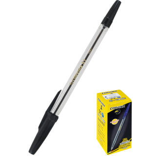 Długopis ze skuwką Carioca Corvina 51, kartonik 50 sztuk, końcówka 1 mm czarny