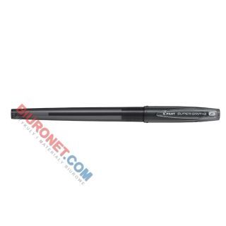 Długopis ze skuwką i miękkim gripem Pilot Super Grip-G, końcówka 0,7 mm, tusz olejowy czarny