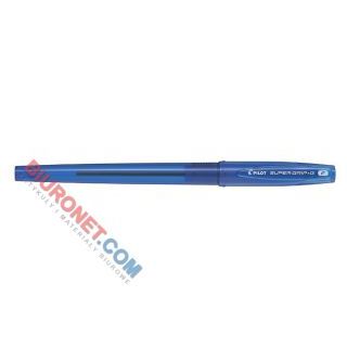 Długopis ze skuwką i miękkim gripem Pilot Super Grip-G, końcówka 0,7 mm, tusz olejowy niebieski
