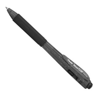 Długopis żelowy z gumowym uchwytem Pentel WOW! Gel K437CR, automatyczny, końcówka 0,7 mm czarny