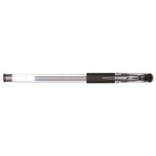 Długopis żelowy ze skuwką Donau Gel 0,5 mm, kartonik 12 sztuk, wodoodporny tusz czarny