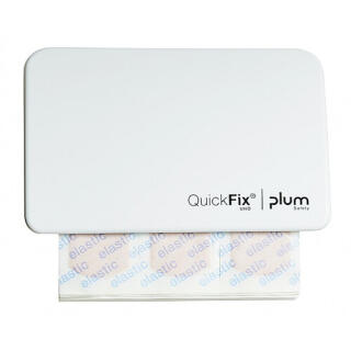 Dozownik na plastry PLUM QuickFix UNO, 45 plastrów, do montażu na ścianie biały