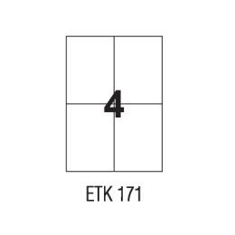 Etykiety uniwersalne papierowe białe APLI 100 arkuszy A4, samoprzylepne 105 x 148 mm