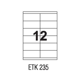 Etykiety uniwersalne papierowe białe APLI 100 arkuszy A4, samoprzylepne 97 x 42,4 mm