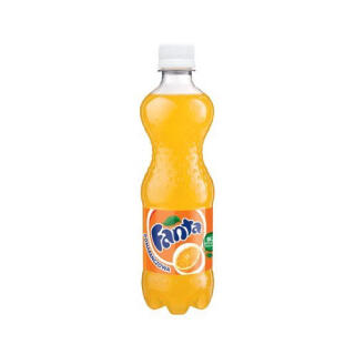 Fanta 0,5L, pomarańczowy napój gazowany, w butelce PET 1 sztuka