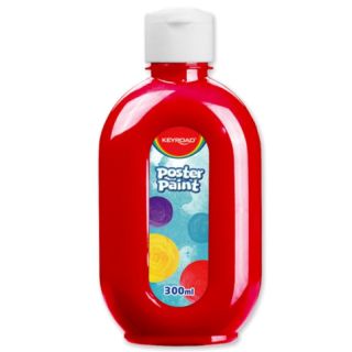 Farba plakatowa metaliczna KEYROAD Poster Paint Metallic 300 ml czerwony