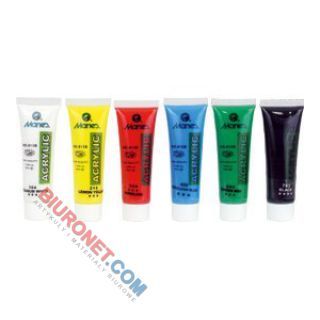 Farby akrylowe w plastikowych tubkach 30 ml Maries 6 kolorów