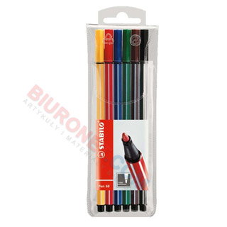 Flamastry Stabilo Pen 68, zestaw w etui
 6 kolorów