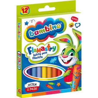 Flamastry szkolne Bambino Felt-Tip Pens 12 kolorów