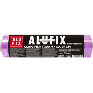 Folia spożywcza ALUFIX Professional Fix-Cut 29 cm, opakowanie z dozownikiem i ostrzem tnącym, rolka 300 m