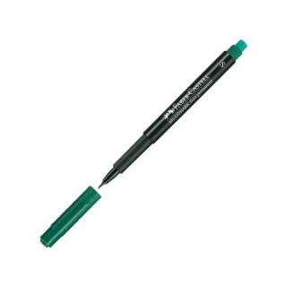 Foliopis permanentny Faber Castell Multimark OHP S 1523, z gumką, końcówka 0.4 mm zielony