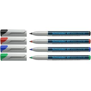 Foliopisy Schneider Maxx 225 M, niepermanentne, końcówka 1 mm, zestaw w etui 4 kolory