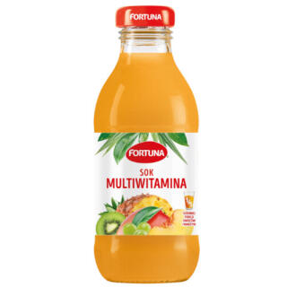 Fortuna Sok Multiwitamina 300 ml, owocowy, w szklanej butelce 15 sztuk