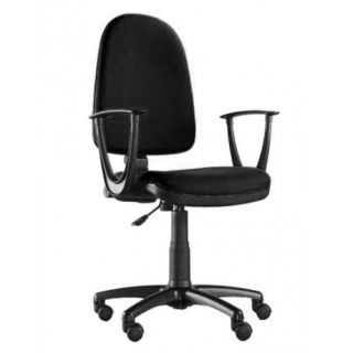 Fotel biurowy obrotowy z mechanizmem CPT Evia Office Products Evia, tapicerowane siedzisko i oparcie czarny