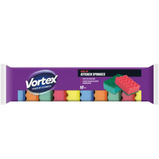 Gąbki do zmywania Vortex Wavy 3D, zmywaki kuchenne do mycia naczyń 10 sztuk