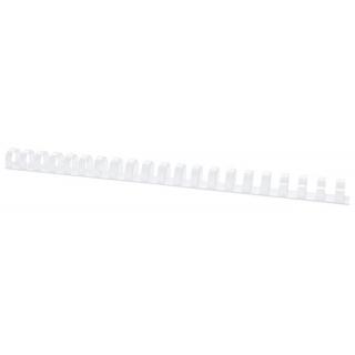 Grzbiety do bindowania Office Products 22mm, do 210 kartek, plastikowe, 50 sztuk białe