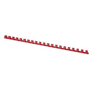 Grzbiety do bindowania Office Products 8 mm, do 45 kartek, plastikowe, 100 sztuk czerwone