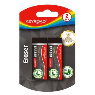 Gumka szkolna do ścierania czarna KEYROAD Tec-Eraser, niepyląca 12 sztuki