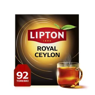 Herbata czarna Lipton Royal Ceylon, torebki ze sznureczkami 92 torebki