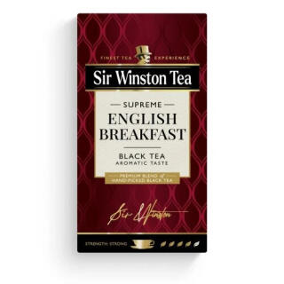 Herbata czarna Sir Winston Tea Supreme English Breakfast, aromatyzowana, torebki w kopertach 20 kopert