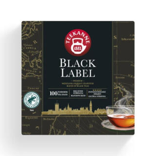 Herbata czarna Teekanne Black Label, torebki ze sznureczkami 100 torebek