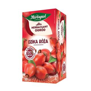 Herbata owocowa Herbapol Herbaciany Ogród Dzika Róża, torebki bez sznureczków 20 torebek