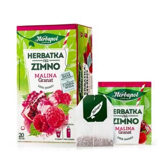 Herbata owocowa Herbapol Herbatka Na Zimno Malina Granat, torebki bez sznureczków 20 torebek