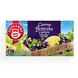 Herbata owocowa Teekanne World of Fruits Czarna Porzeczka z Cytryną, torebki w kopertach 20 kopert