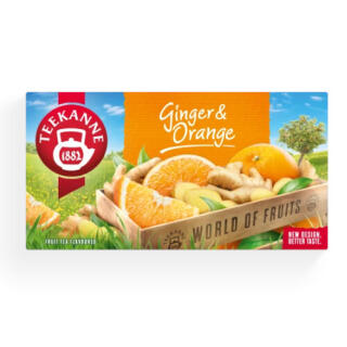 Herbata owocowa Teekanne World of Fruits Imbir Pomarańcza, torebki w kopertach 20 kopert