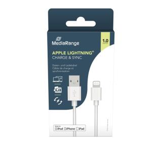 Kabel Apple Lightning do USB-A 2.0 MediaRange Charge & Sync, ładowarka 1,2 m biały