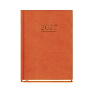 Kalendarz kieszonkowy format A6 rozkład tygodniowy 2027 Michalczyk i Prokop Ola T-212V, bez registrów pomarańczowa okładka