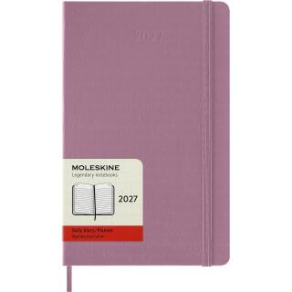 Kalendarz książkowy format 13x21 cm dzienny 2027 Moleskine Classic Planner Large, oprawa twarda majestic pink