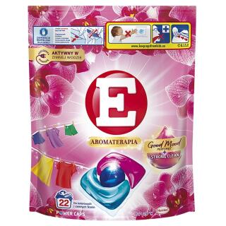 Kapsułki do prania E Aromaterapia Orchidea, do kolorowych tkanin 22 sztuki