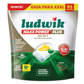 Kapsułki do zmywarek Ludwik All in 1 Maxx Power Plus Lemon, tabletki 91 sztuk