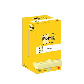 Karteczki harmonijkowe Post-it Z-Notes 76 x 76 mm, żółte bloczki 12 x 100 kartek