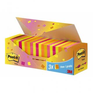 Karteczki samoprzylepne Post-it 76 x 76 mm, 5 kolorów bloczków 24 x 100 kartek