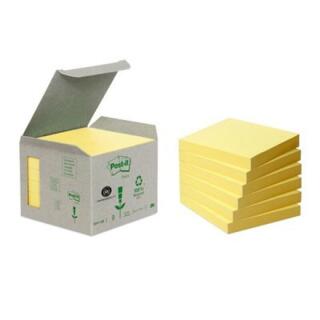Karteczki samoprzylepne Post-it 76 x 76 mm, ekologiczne, żółte bloczki 6 x 100 kartek