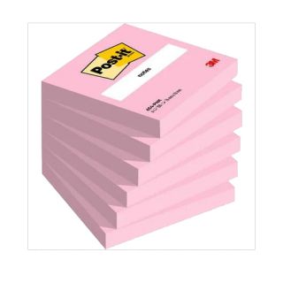 Karteczki samoprzylepne Post-it 76 x 76 mm, różowe bloczki 6 x 100 kartek