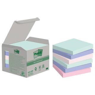 Karteczki samoprzylepne Post-it Nature 76 x 76 mm, ekologiczne, 4 pastelowe bloczki 6 x 100 kartek