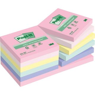 Karteczki samoprzylepne Post-it Nature 76 x 76 mm, ekologiczne, 5 pastelowych bloczków 16 x 100 kartek