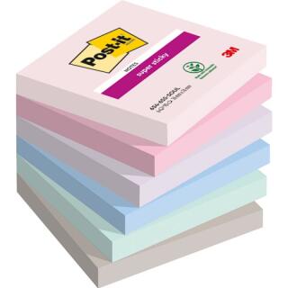 Karteczki samoprzylepne Post-it Super Sticky 76 x 76 mm, kolekcja Soulful, 5 kolorów bloczków 6 x 90 kartek
