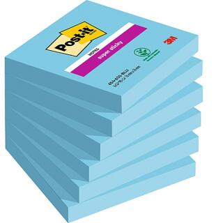 Karteczki samoprzylepne Post-it Super Sticky 76 x 76 mm, niebieski bloczek 1 x 90 kartek