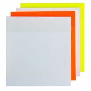 Karteczki samoprzylepne Q-Connect 76 x 76 mm, półprzezroczysty bloczek 4 x 50 kartek 3 kolory