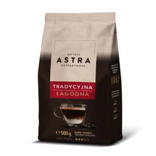 Kawa mielona Astra Łagodna Tardycyjna, palona, drobno mielona 500 g