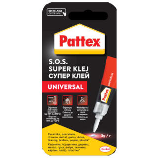 Klej błyskawiczny Pattex S.O.S Super Klej, w płynie 3 g