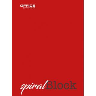 Kołozeszyt Office Products A4, w linie, bordowa miękka oprawa 80 kartek