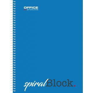 Kołozeszyt Office Products A5, w kratkę, niebieska miękka oprawa 80 kartek