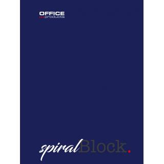 Kołozeszyt Office Products A5, w linie, granatowa miękka oprawa 80 kartek