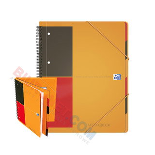 Kołozeszyt z teczką Oxford International Meetingbook A4+, w kratkę, oprawa plastikowa 80 kartek